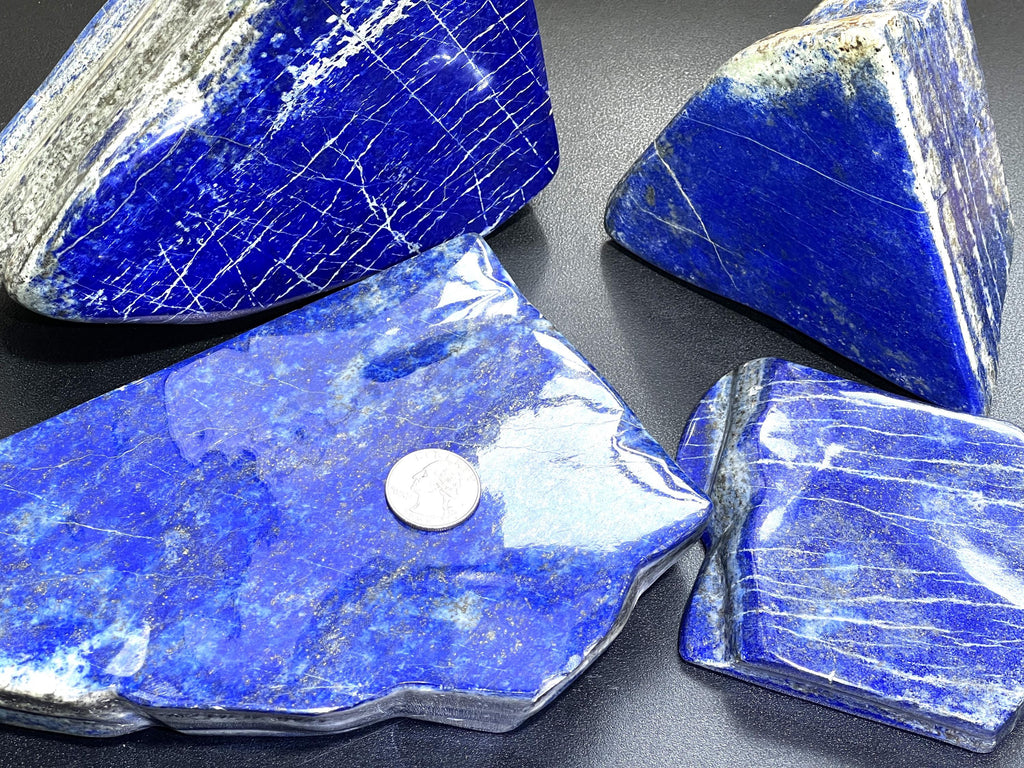 Large Blue Lapis Lazuli Freeform Polished Slabs