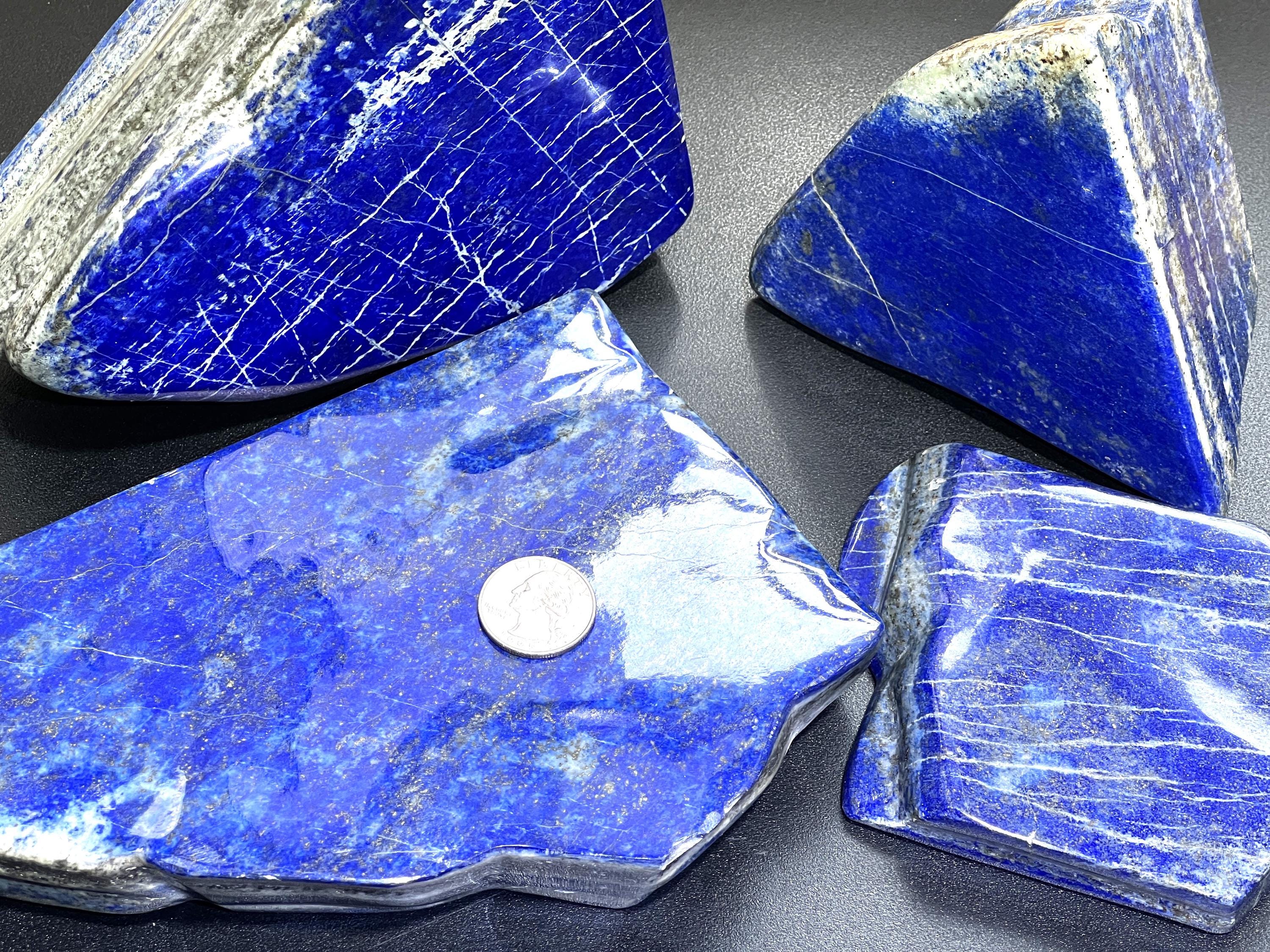 Large Blue Lapis Lazuli Freeform Polished Slabs