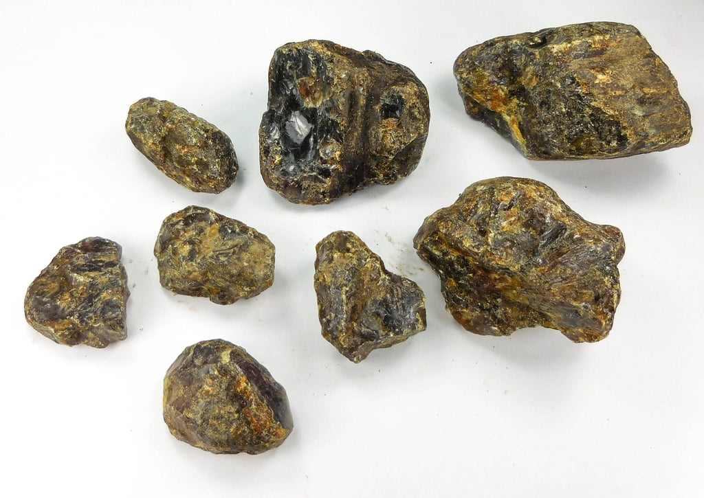 Black Amber Fossilized Tree Resin Raw Stones Mixed Sizes (UV Reactive)