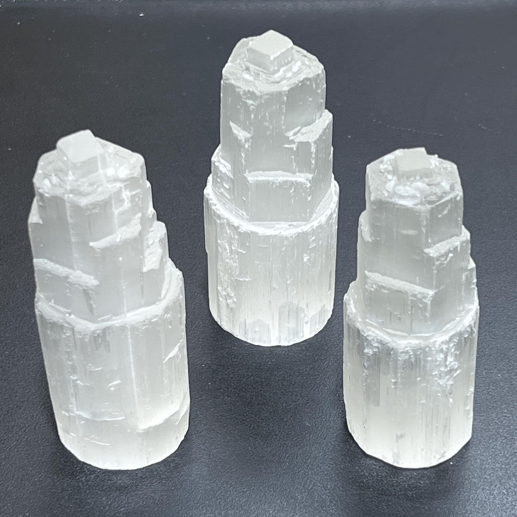 Selenite Crystal Standing Tower Medium (4 Inches)