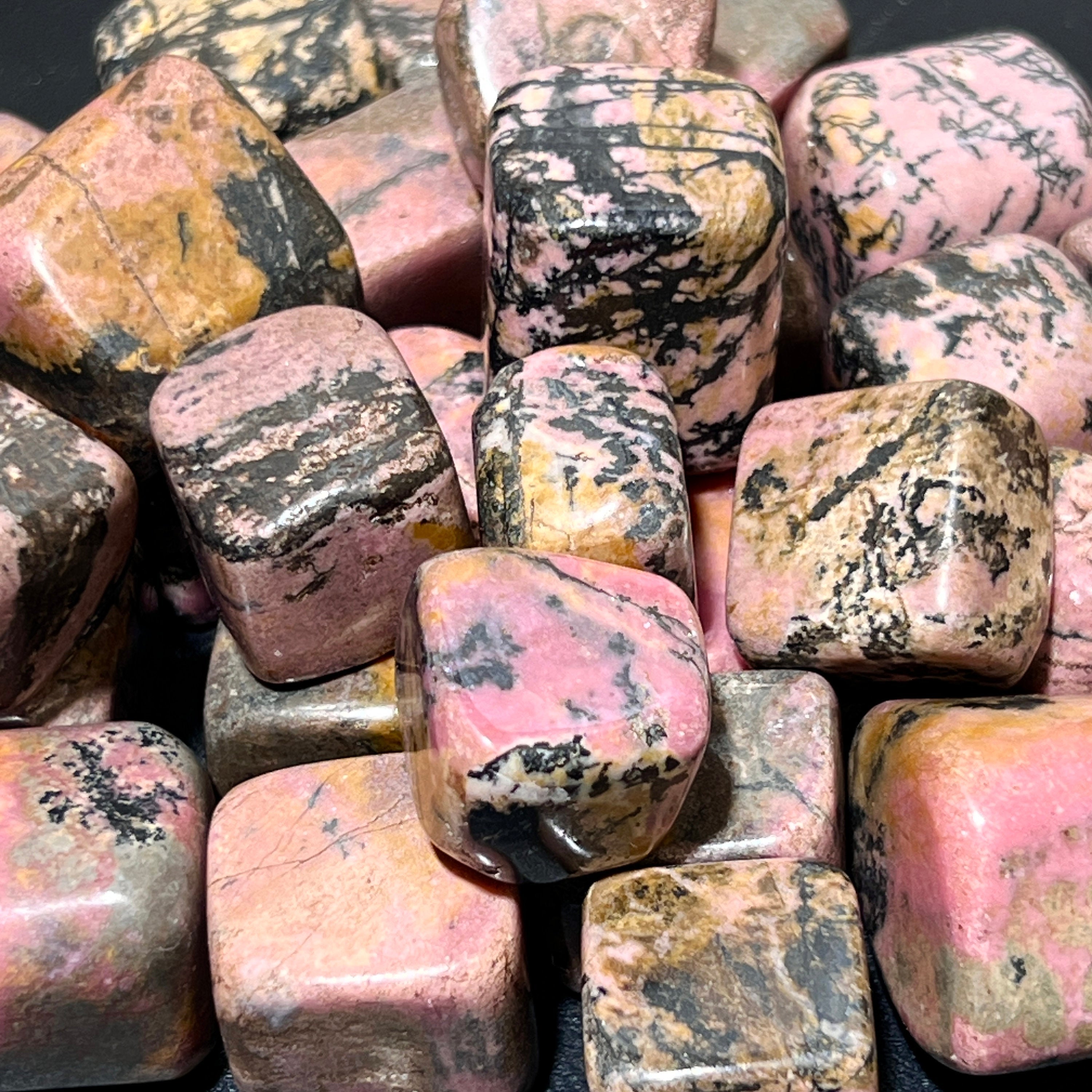 Pink Rhodonite Tumbled Stones