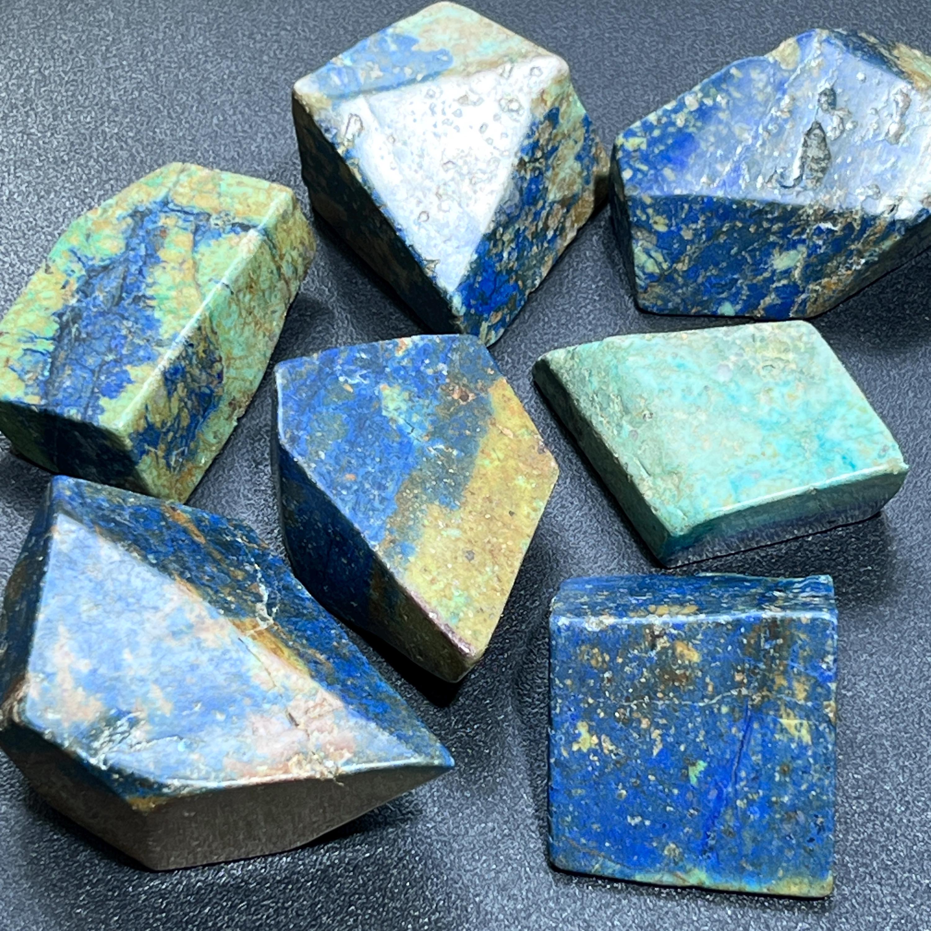 Azurite And Chrysocolla Polished Freeform Shapes