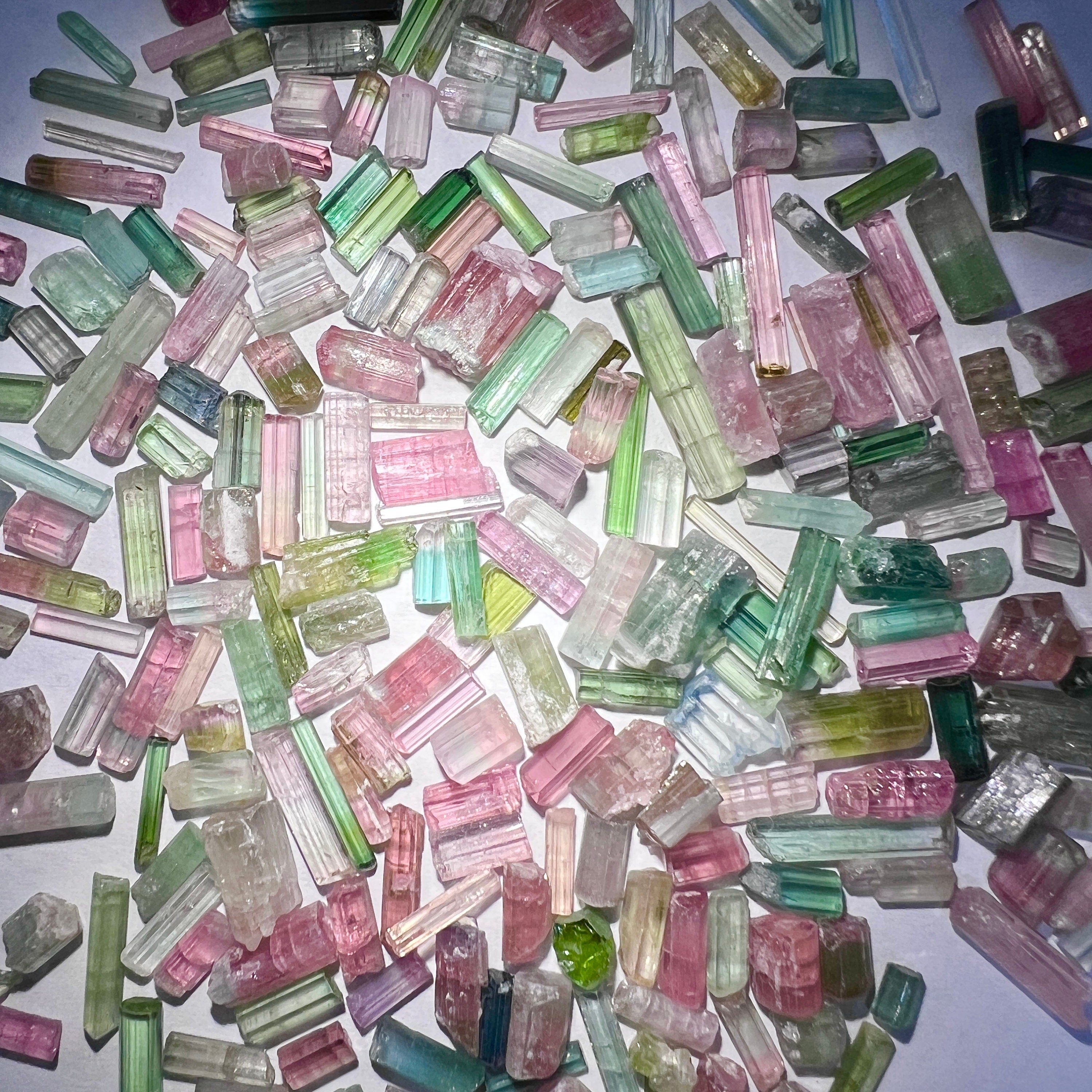 Watermelon Tourmaline Crystals Natural Gemstones