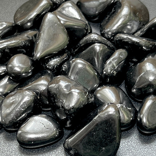 Black Shungite Tumbled Stones Type 2 Specimen