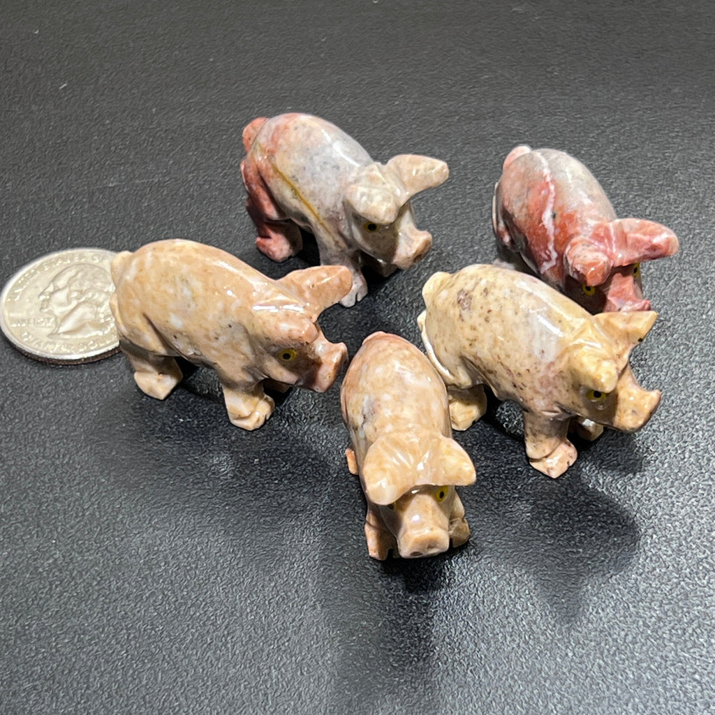 Small Soapstone Animals Miniature Carvings (Packs of 10)