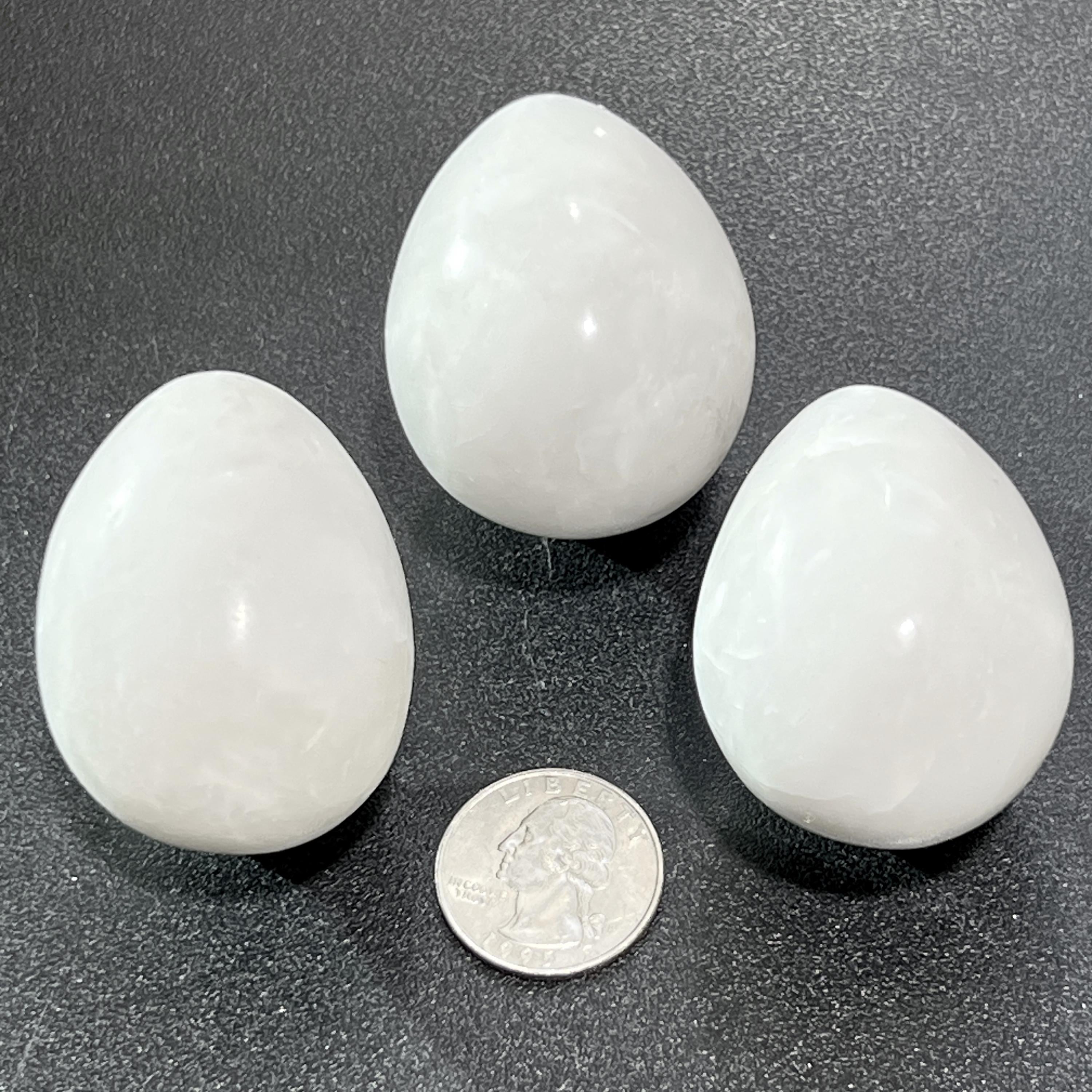 White Agate Crystal Egg