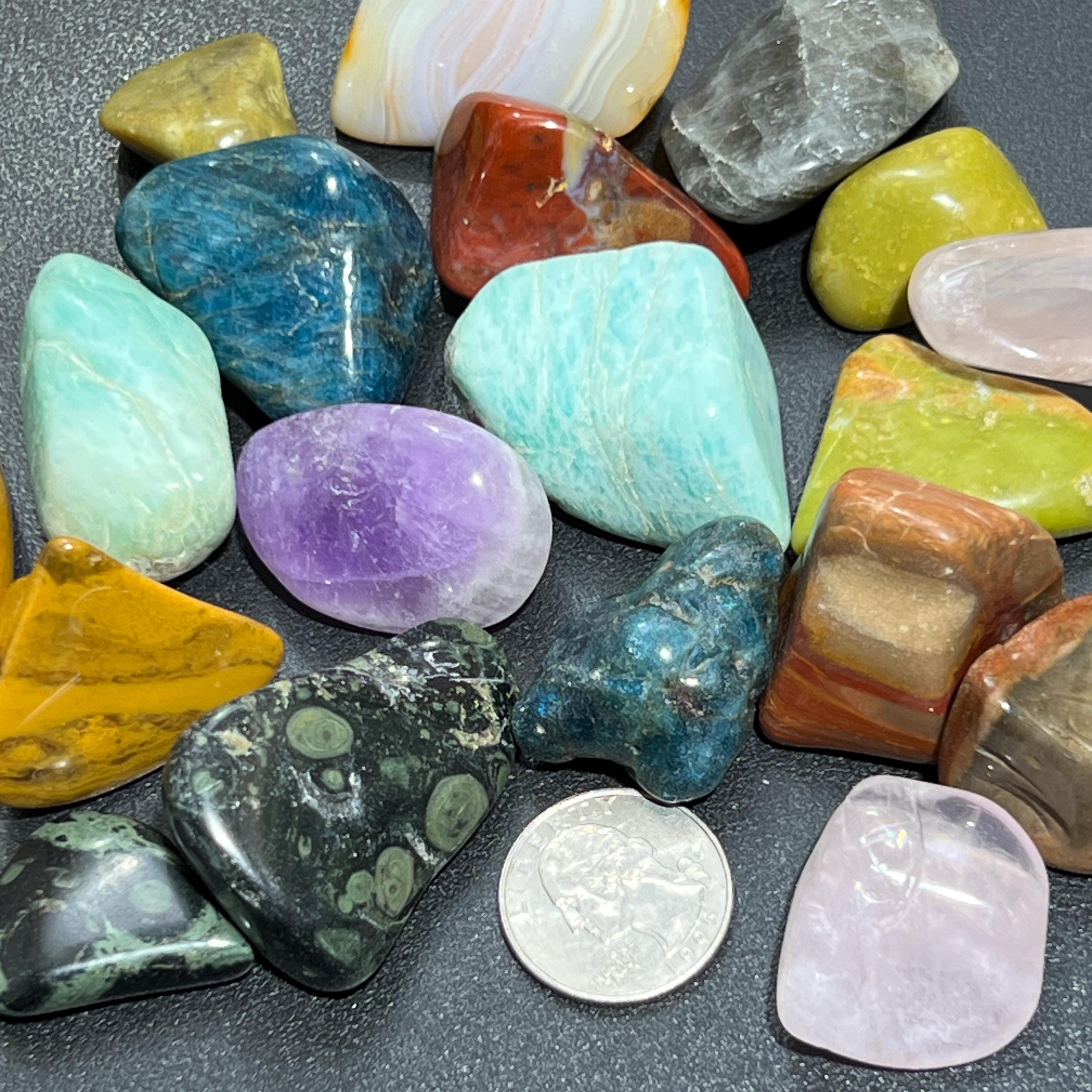 Assorted Tumbled Stones And Crystals Mix