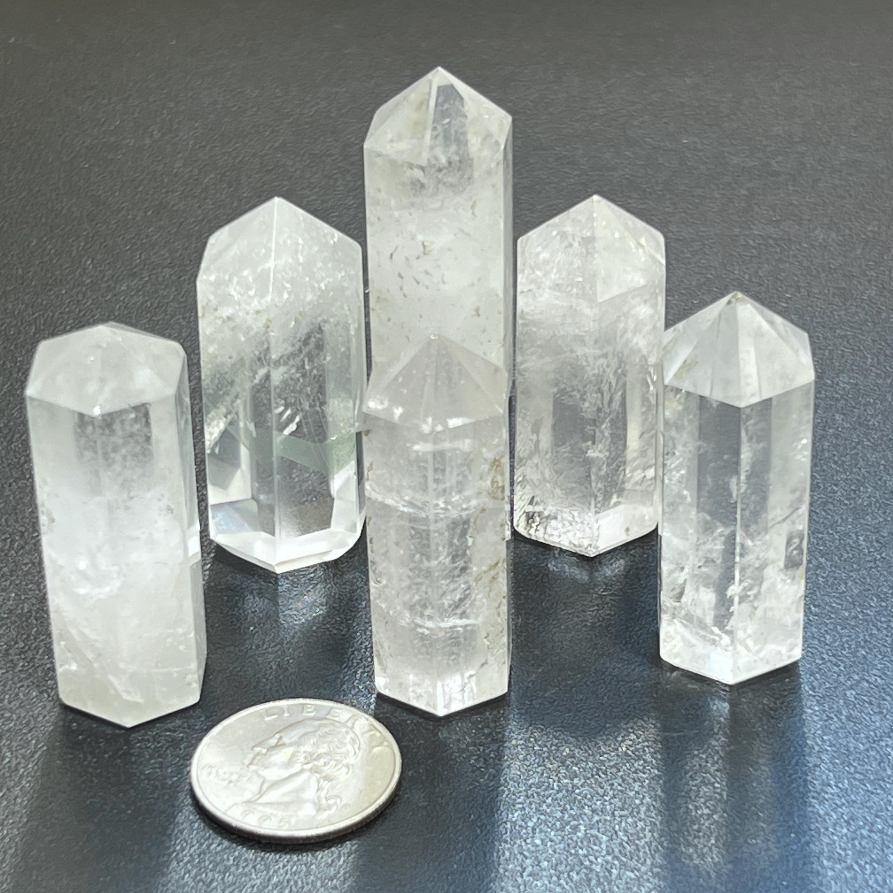 Clear Quartz Crystal Point Obelisk Tower