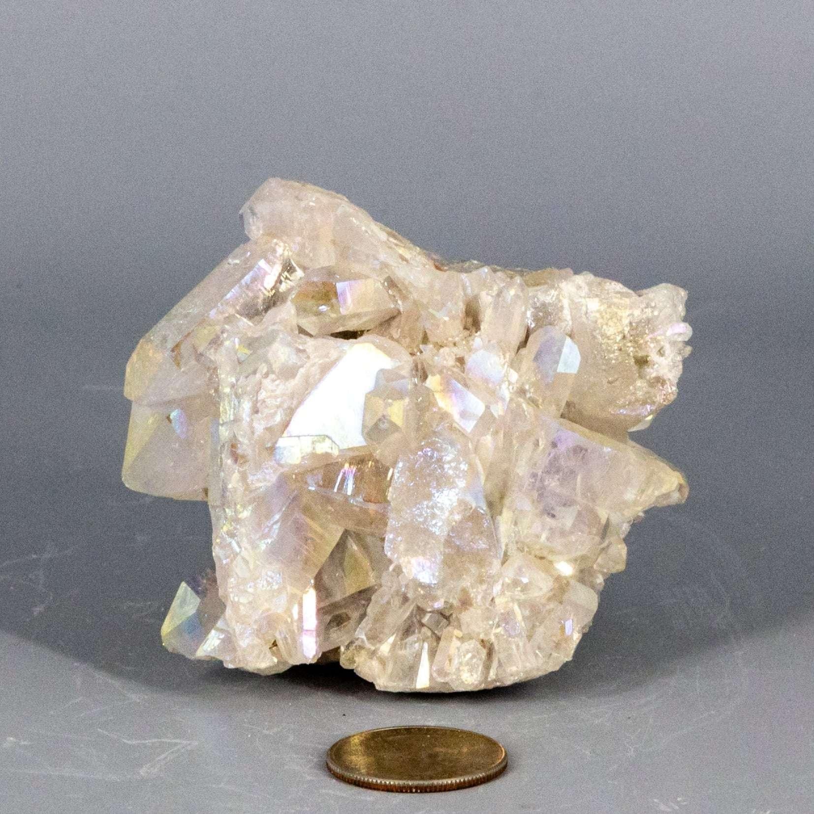 Angel Aura Quartz Crystal Point Cluster Iridescent