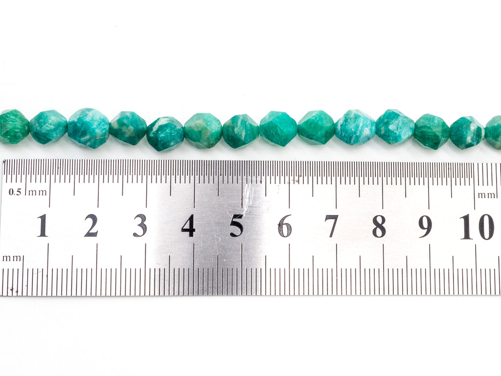 Unique Diamond Cut Quality Natural Amazonite beads, 6mm/8mm/10mm/12mm, Diamond Cut Faceted Round Gemstone Beads, 15-16inch strand, SKU#U147