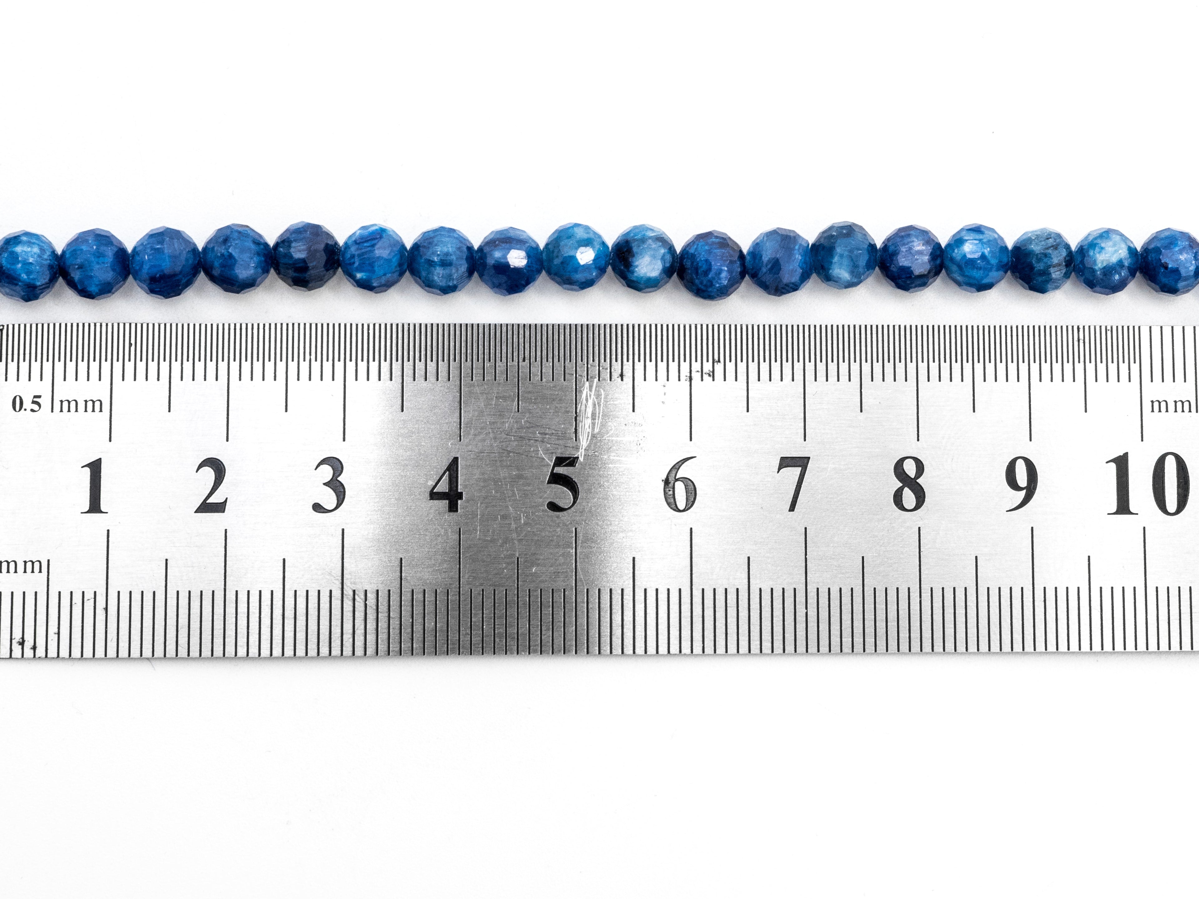High Quality Natural Kyanite beads, 6mm Faceted Round Blue Gemstone Beads, Sparkle Natural Gemstone Beads 15-16inches strand, SKU#U152