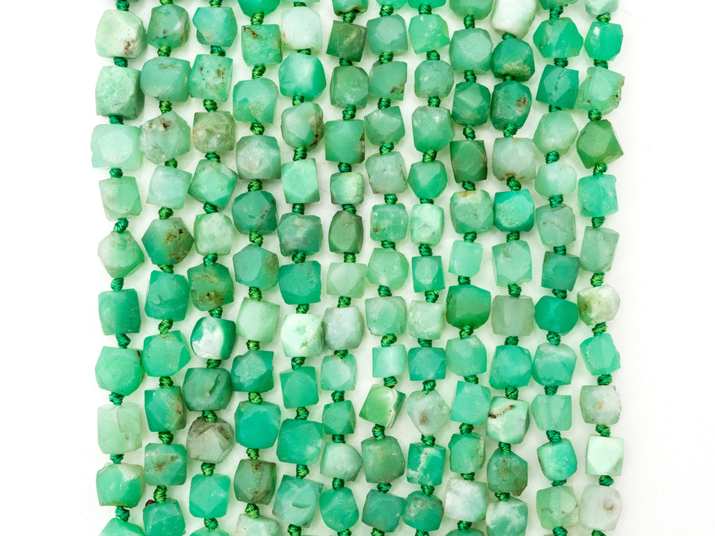 Quality Natural Chrysoprase Faceted Round Beads, 6-8mm Green Gemstone beads,Natural Chrysoprase Beads,15.5inch strand, SKU#U169