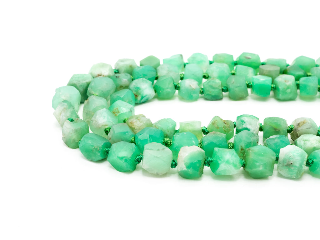 Quality Natural Chrysoprase Faceted Round Beads, 6-8mm Green Gemstone beads,Natural Chrysoprase Beads,15.5inch strand, SKU#U169