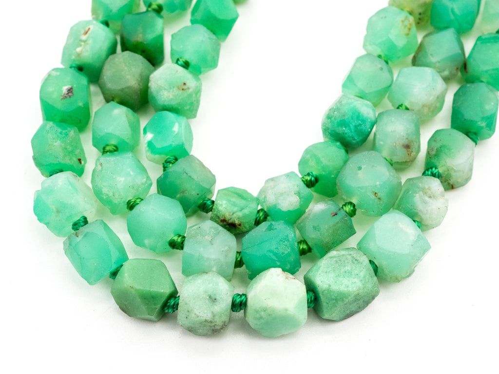 Quality Natural Chrysoprase Faceted Round Beads, 6-8mm Green Gemstone beads,Natural Chrysoprase Beads,15.5inch strand, SKU#U169