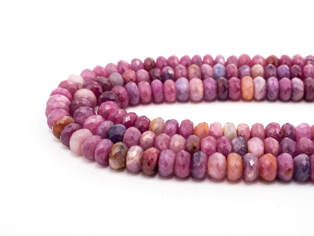 Top Quality Natural Ruby Faceted Rondelle Beads, 3x5mm/4x6mm/6x9mm Ruby Gemstone Beads,15.5" Full Strand,SKU#U183