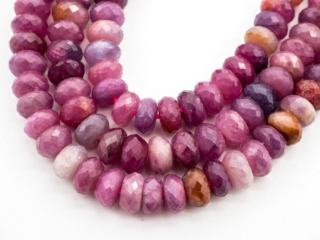 Top Quality Natural Ruby Faceted Rondelle Beads, 3x5mm/4x6mm/6x9mm Ruby Gemstone Beads,15.5" Full Strand,SKU#U183