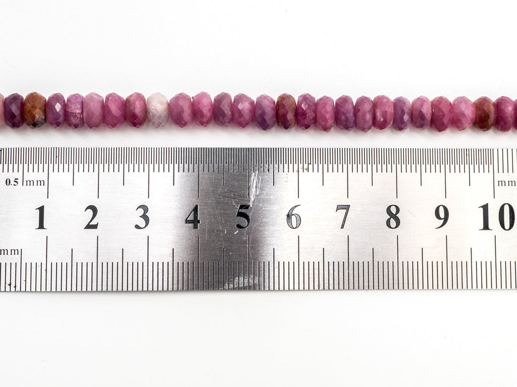 Top Quality Natural Ruby Faceted Rondelle Beads, 3x5mm/4x6mm/6x9mm Ruby Gemstone Beads,15.5" Full Strand,SKU#U183