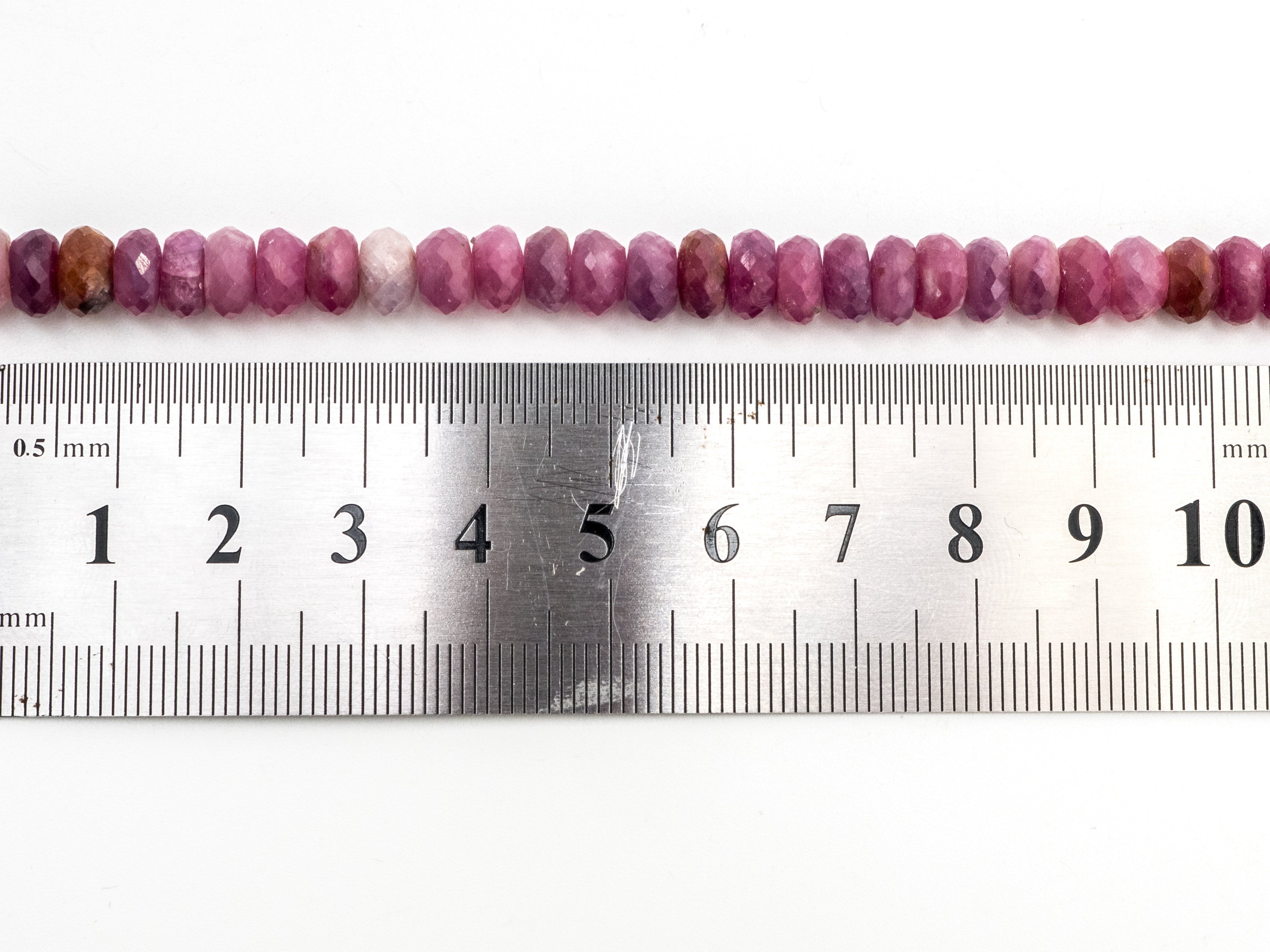 Top Quality Natural Ruby Faceted Rondelle Beads, 3x5mm/4x6mm/6x9mm Ruby Gemstone Beads,15.5" Full Strand,SKU#U183