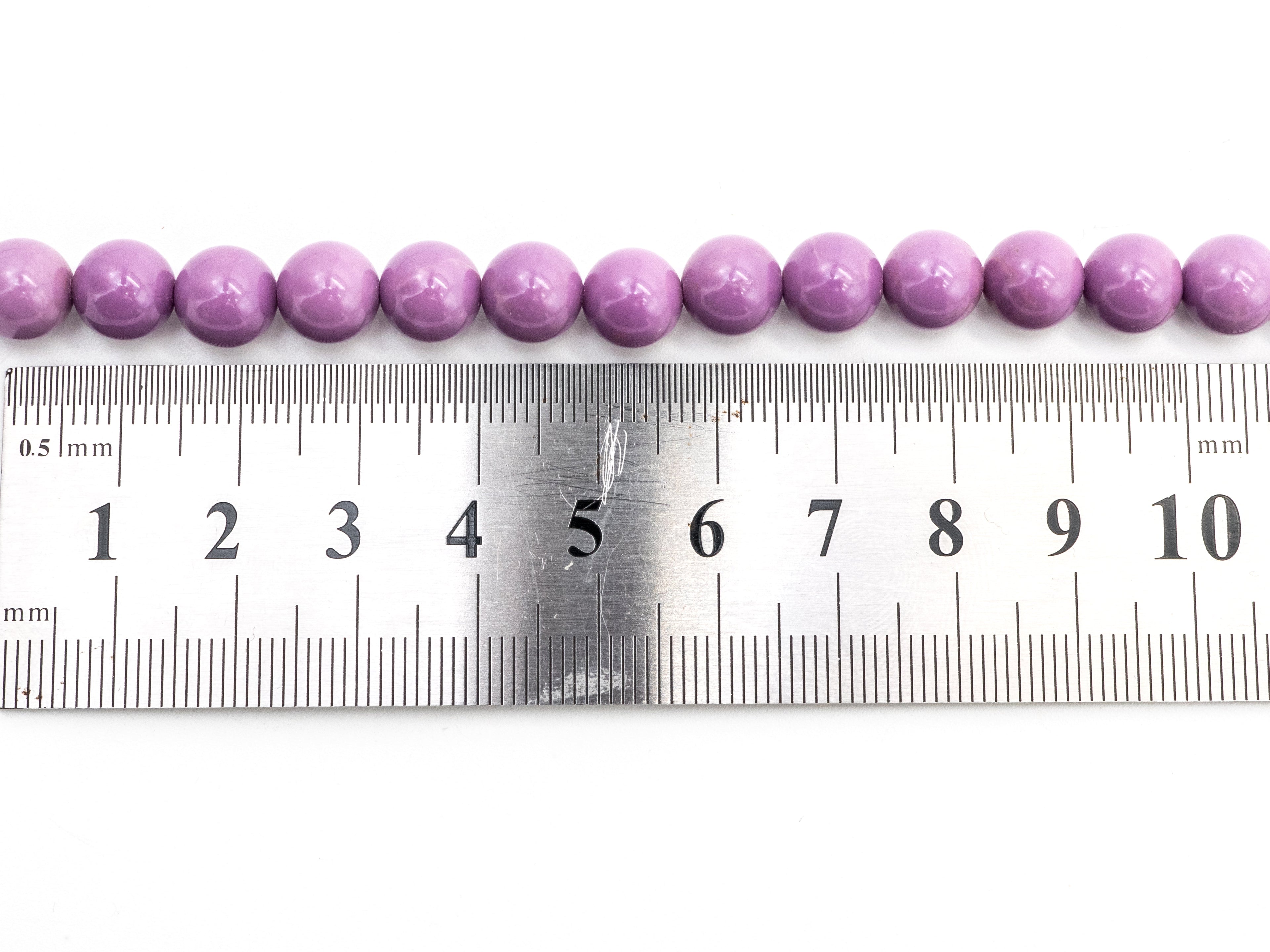 Top Quality Natural Genuine Phosphosiderite Smooth Round Beads, 8mm/10mm/12mm Purple Gemstone Beads,15.5" Full Strand,SKU#U178