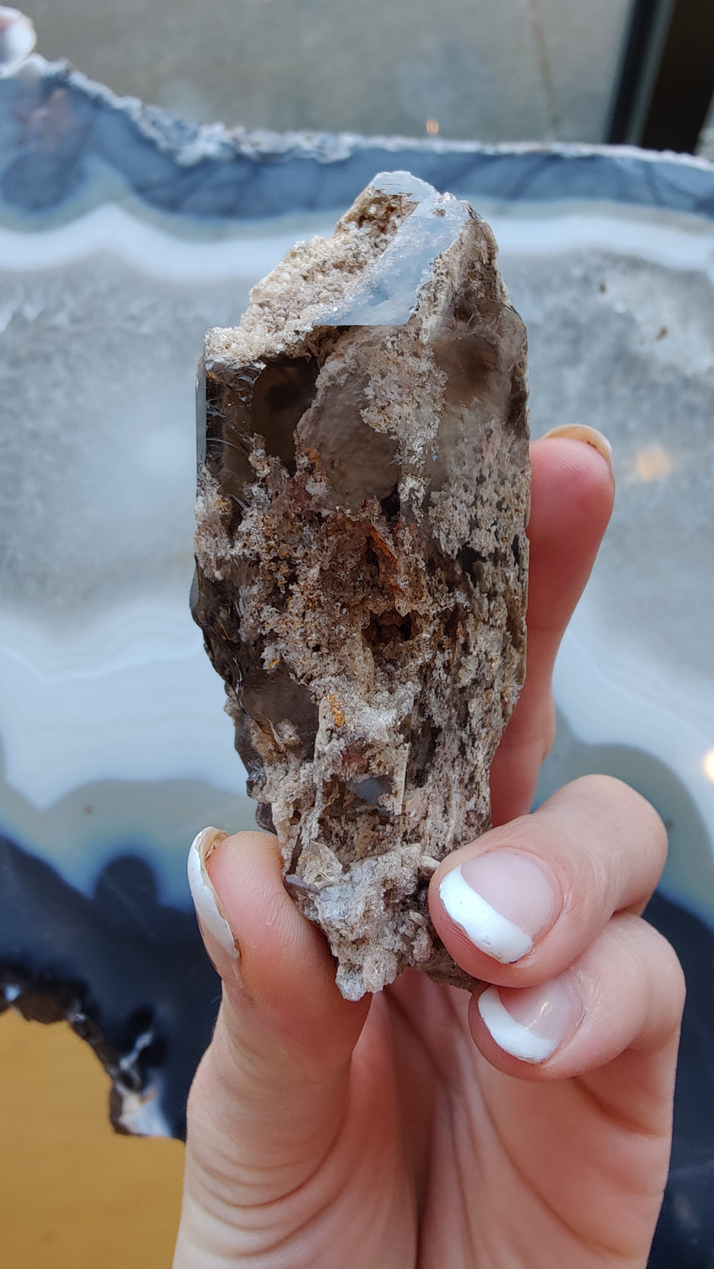 Lodalite Included Smokey Quartz Point