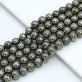 Quality Natural Pyrite 8mm/10mm, Pyrite Gemstone Beads, 15.5inch strand, SKU#U2280