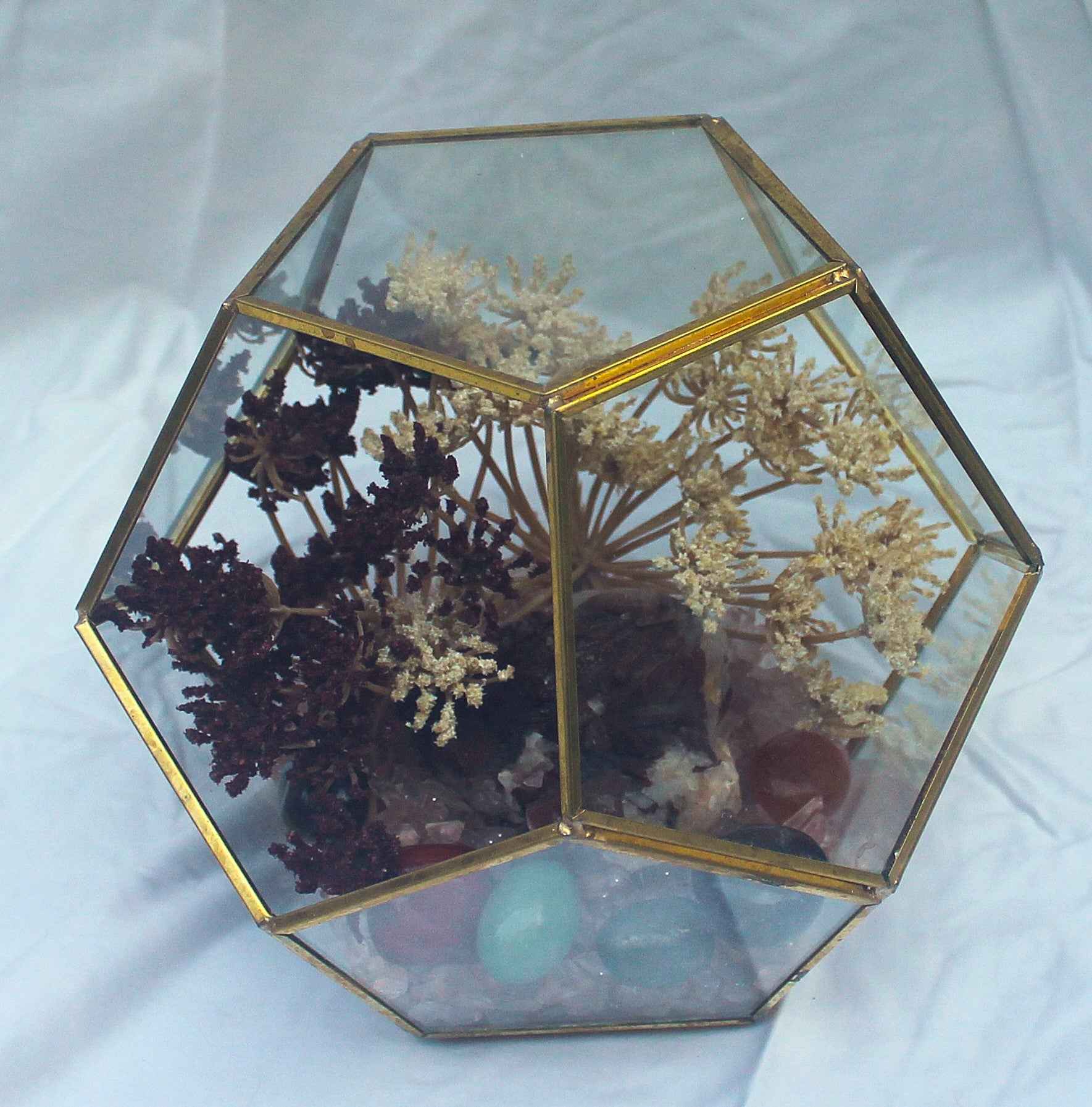Crystal Geode Terrarium Hematoid Quartz - Grounded Garden