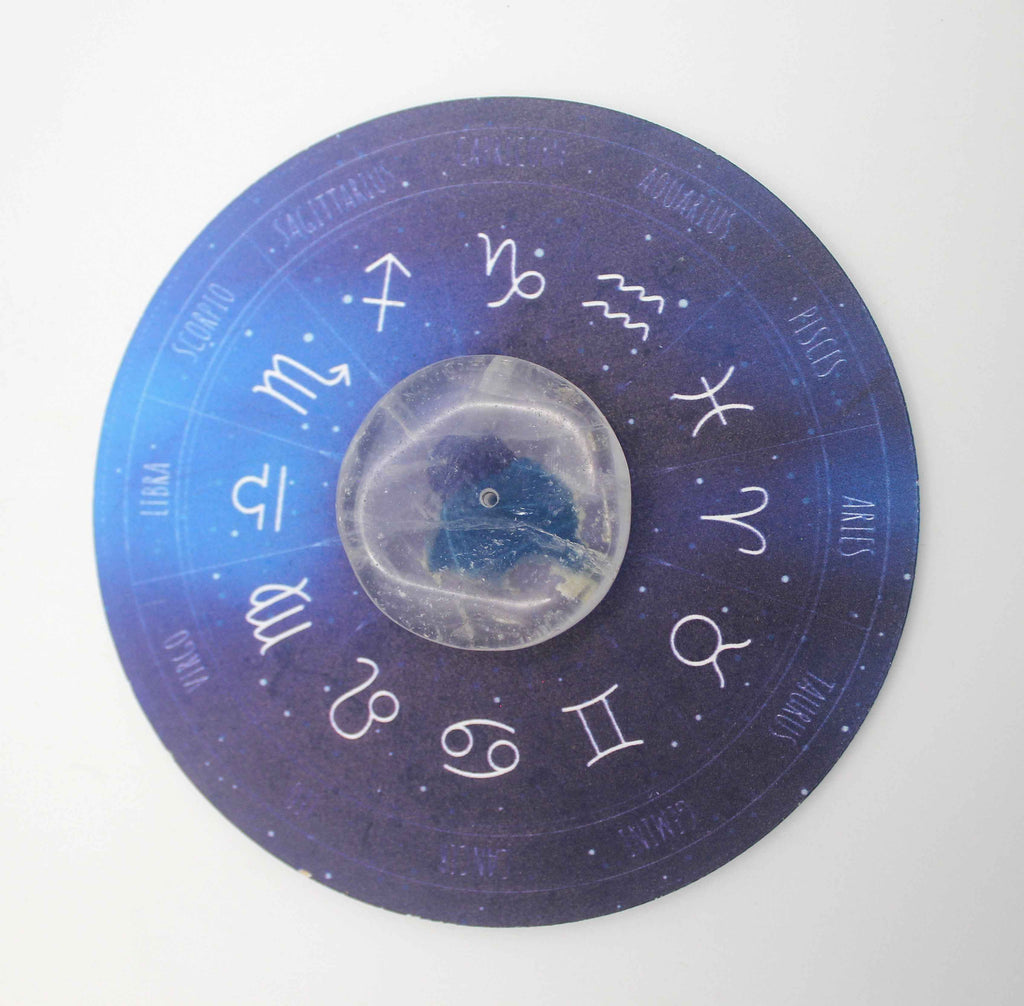 Zodiac Quartz Crystal Incense Holder