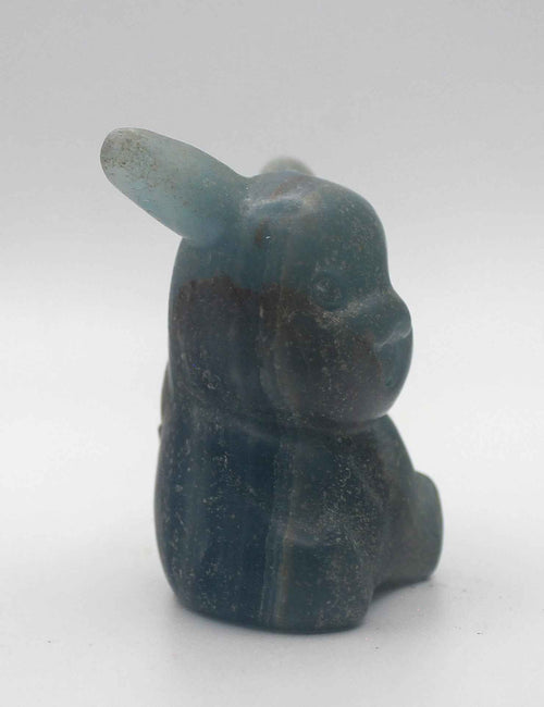 Blue Banded Calcite (Blue Onyx) Pikachu Crystal Carving – Calming & Collectible