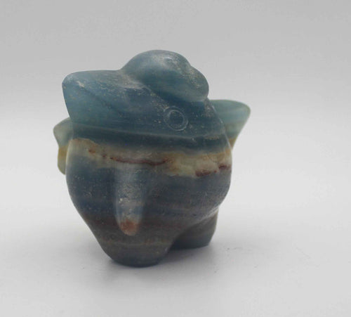 Blue Banded Calcite (Blue Onyx) Clefairy Crystal Carving – Calming & Collectible