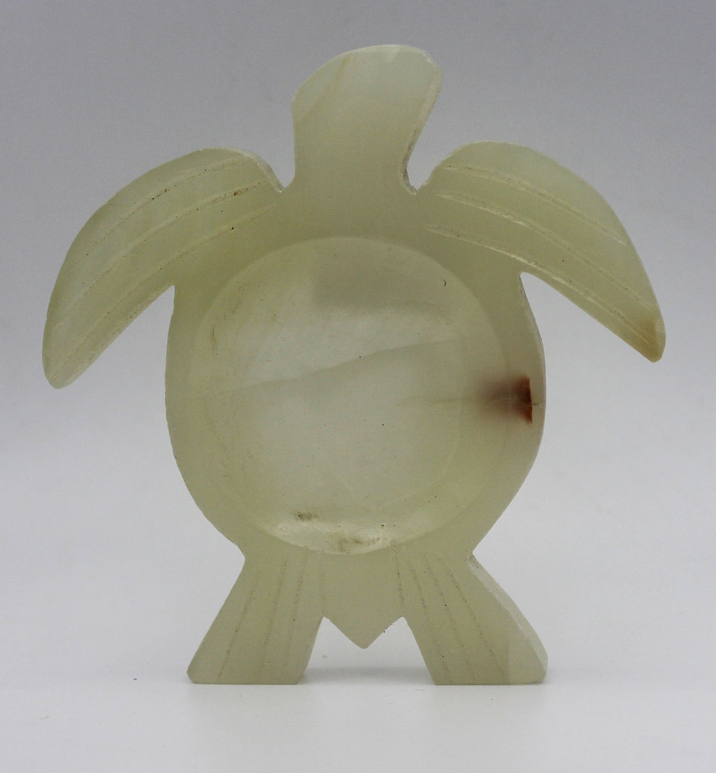 Green Banded Calcite Turtle Dish – Heart-Centered Calm & Functional Crystal Decor