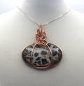 Raw Copper Septarian Pendant Necklace- Statement Piece