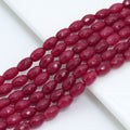 Natural Oval faceted Ruby Jade Beads, Ruby Jade, Sku#U1434