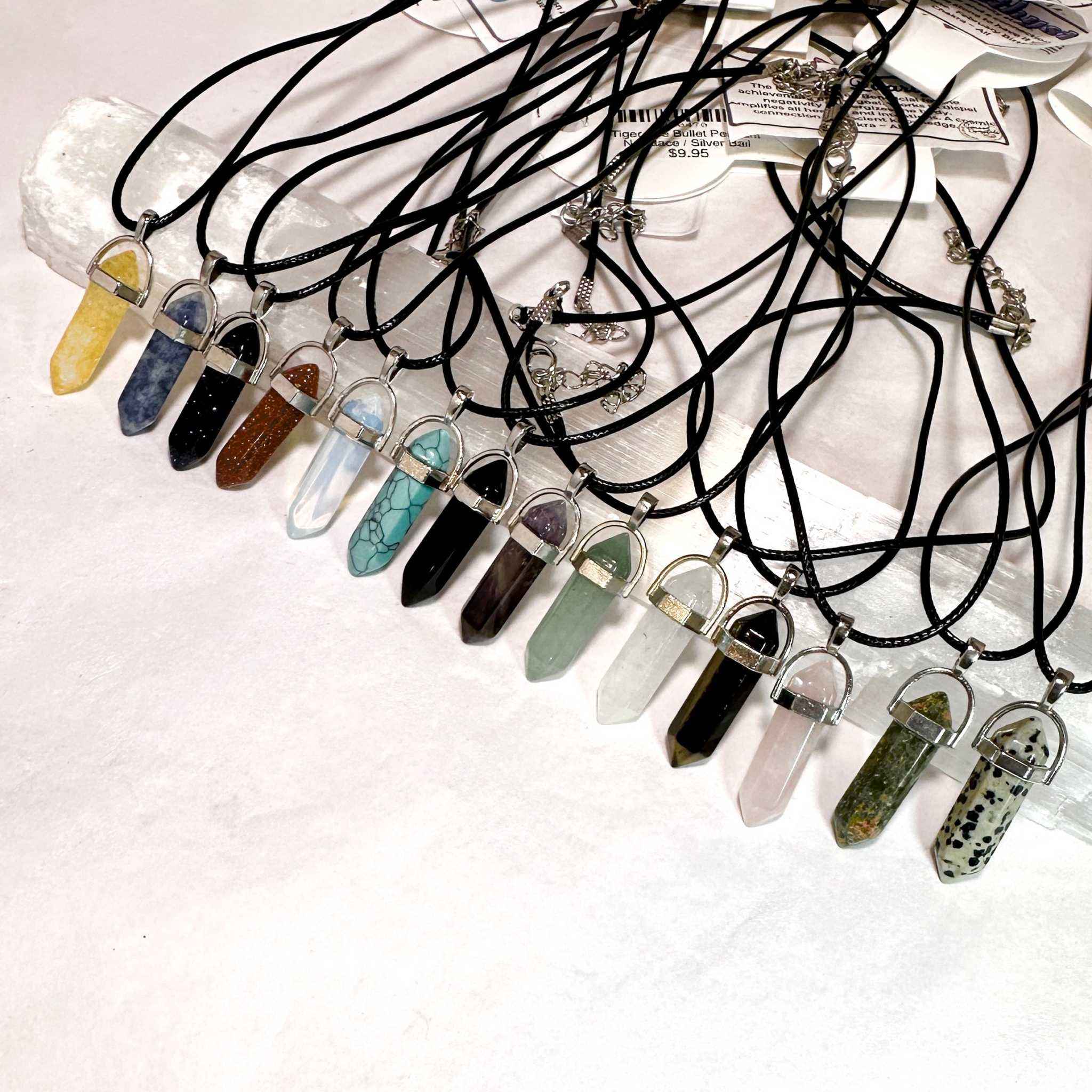 Dalmatian Jasper Bullet Point Necklace