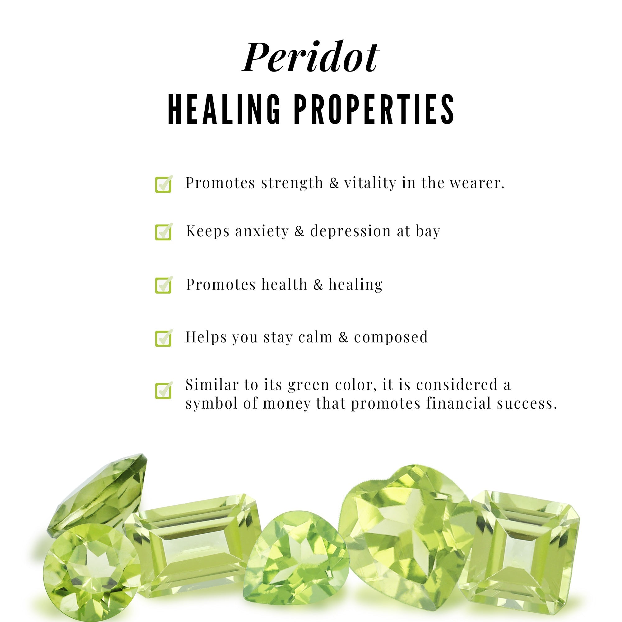 0.50 CT Natural Peridot Statement Ring with Diamond Stones
