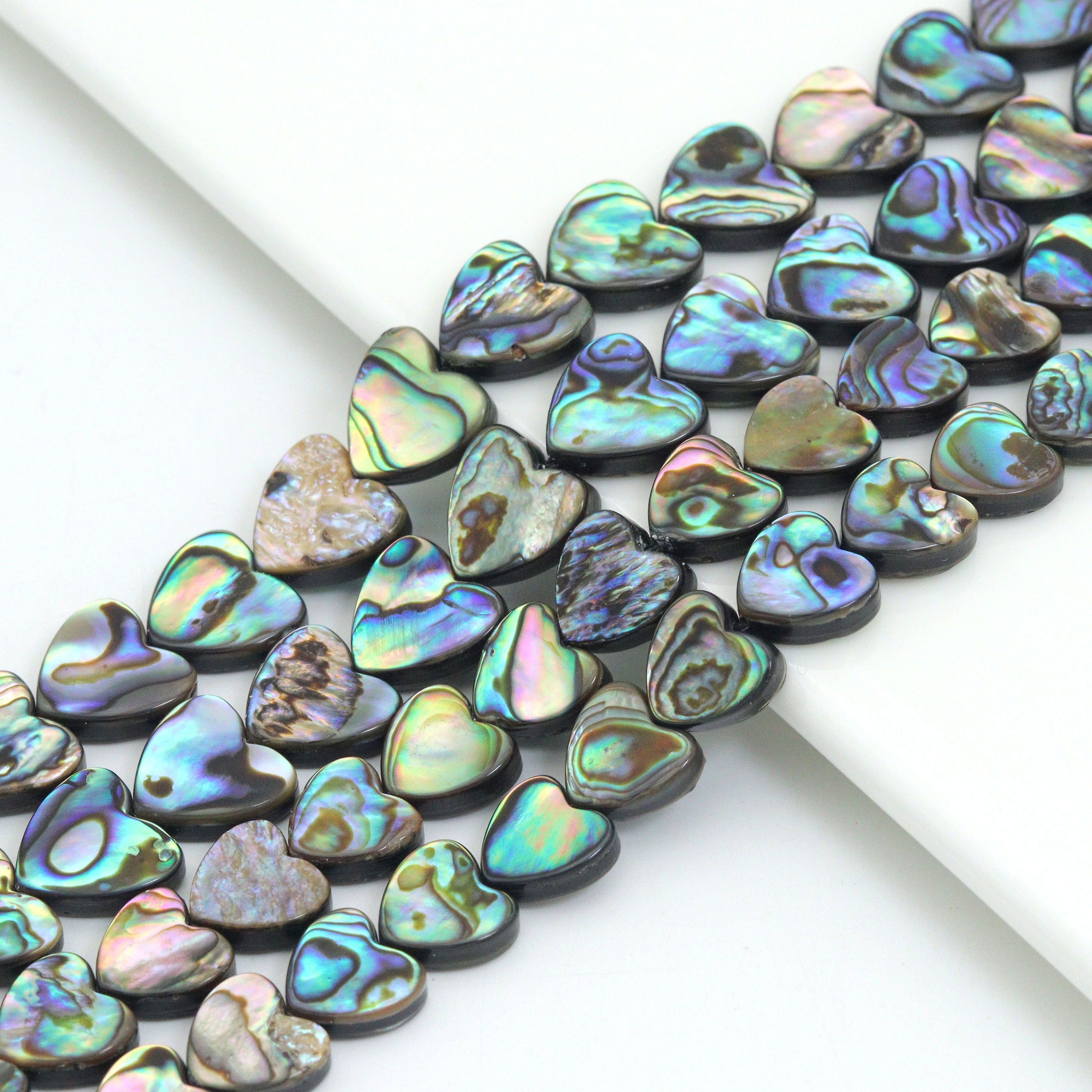 High Quality Natural Abalone Heart shape Beads, sku#R48