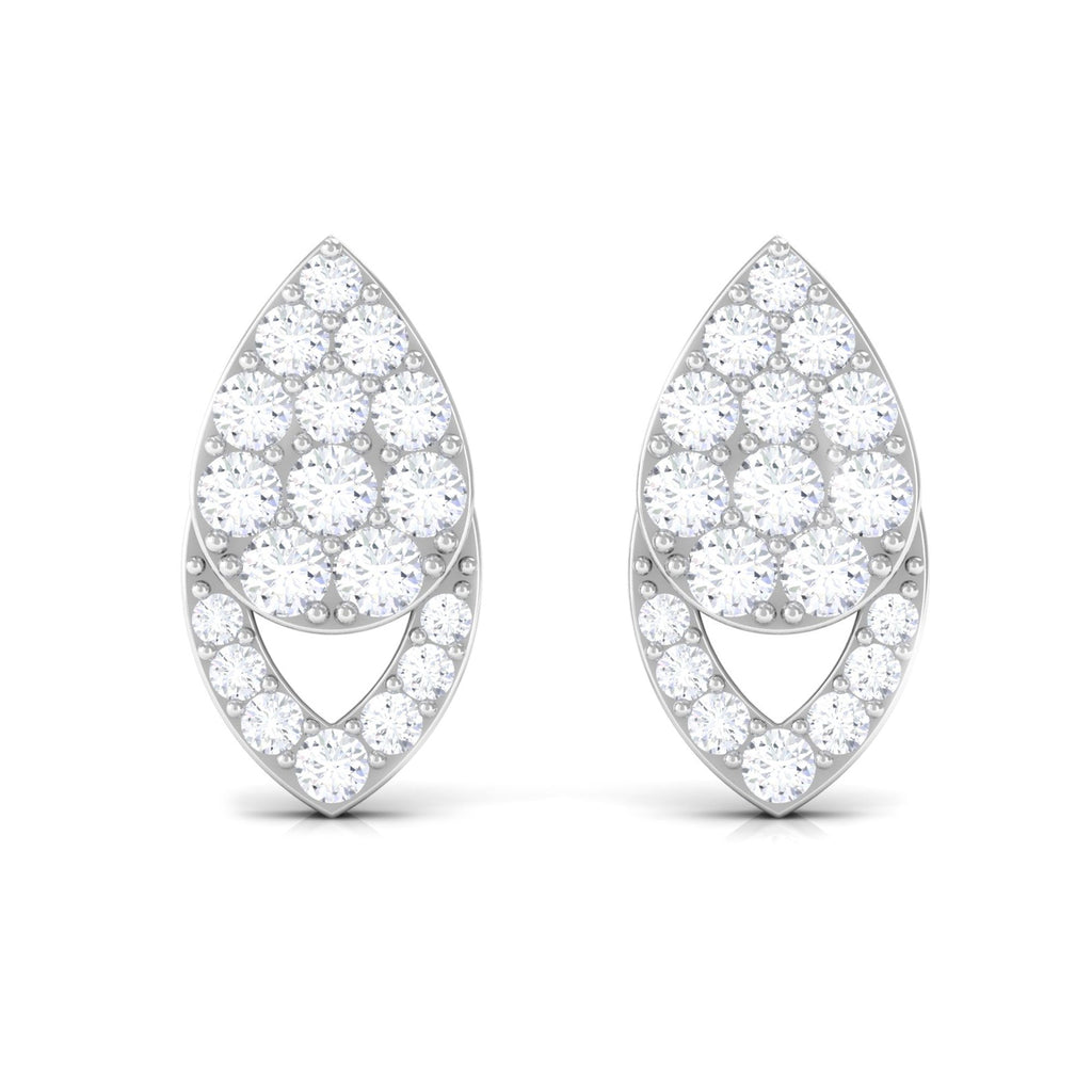1/2 CT Round Cut Natural Diamond Classic Stud Earrings