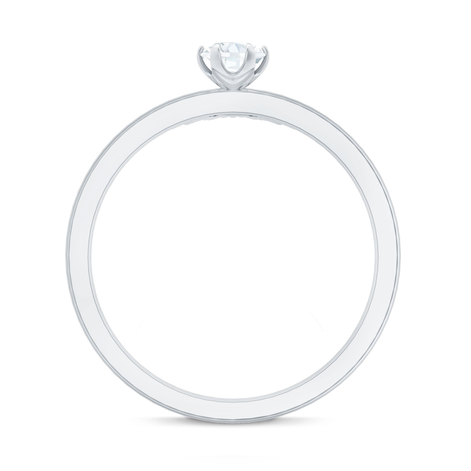 Certified Natural Diamond Promise Ring with Sunburst Enhancer