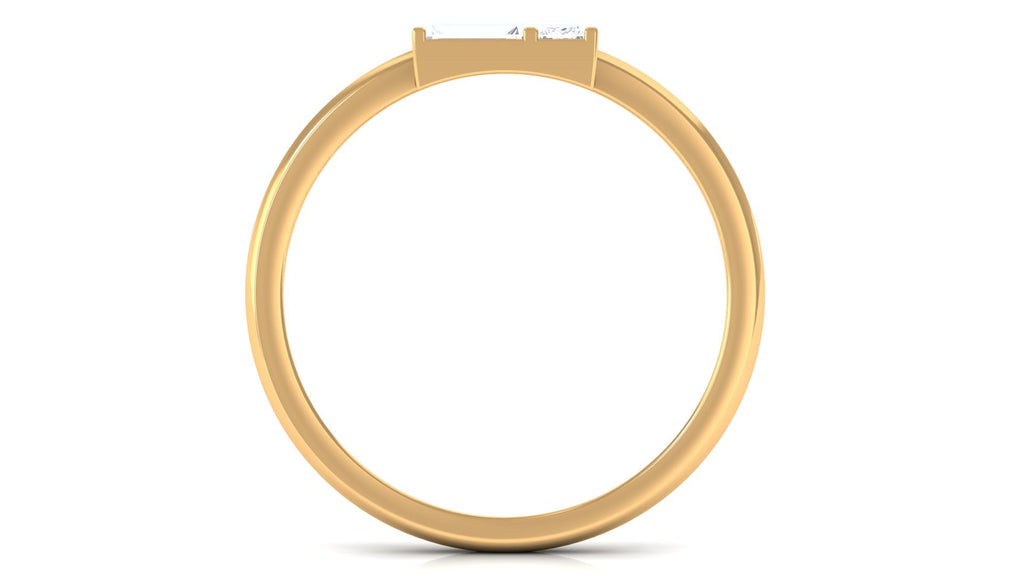 Certified Natural Diamond Promise Ring in East West Style