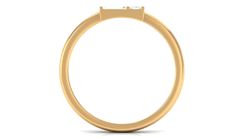 Certified Natural Diamond Promise Ring in East West Style
