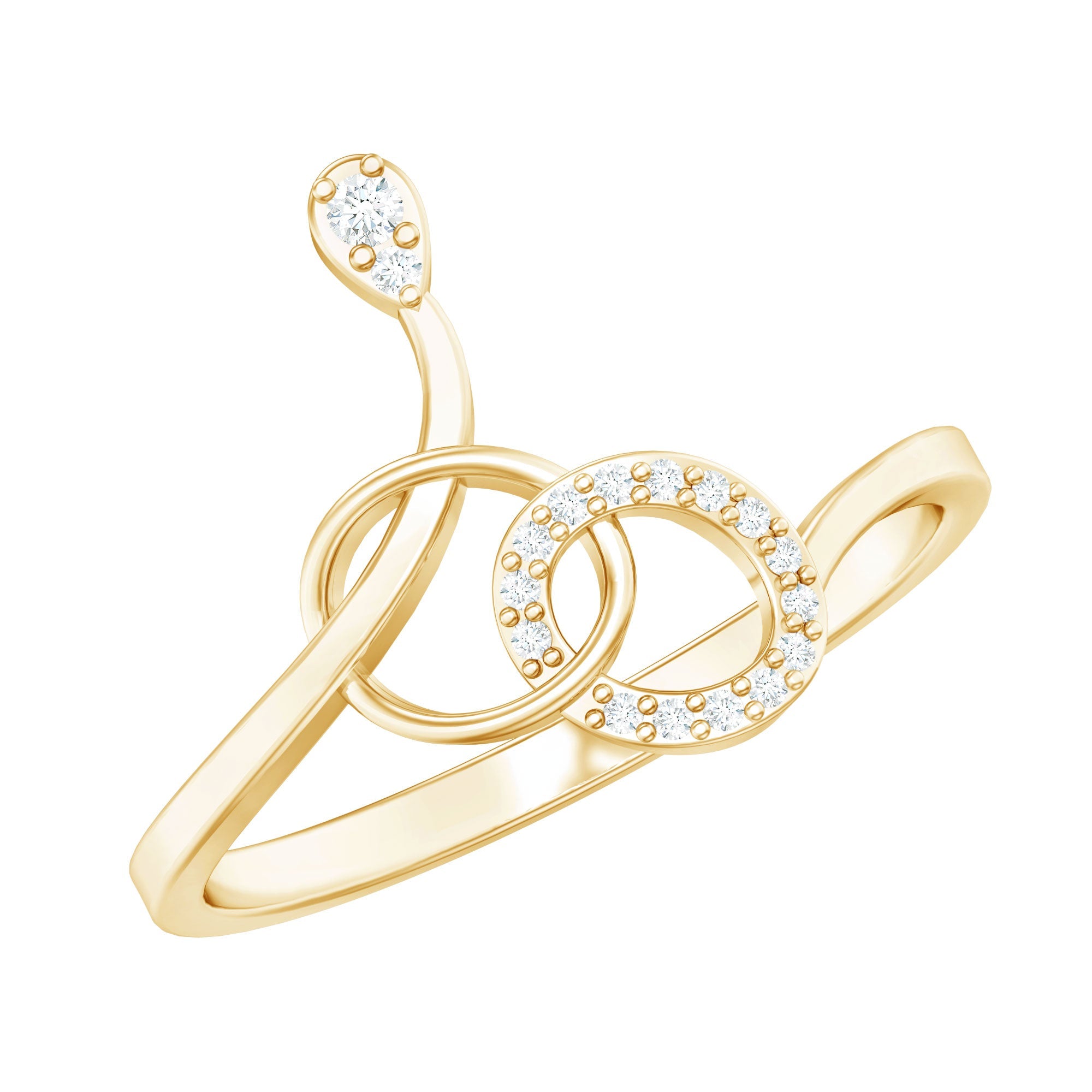Natural Diamond Minimalist Promise Ring for Her
