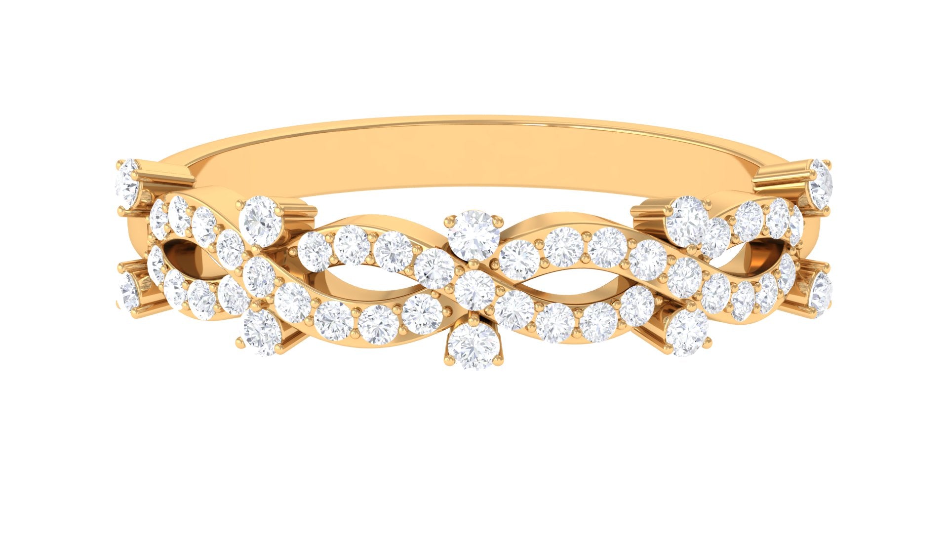 Designer Natural Diamond Infinity Half Eternity Ring