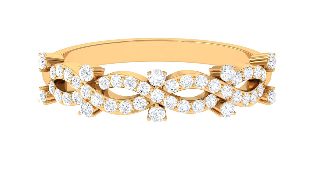 Designer Natural Diamond Infinity Half Eternity Ring