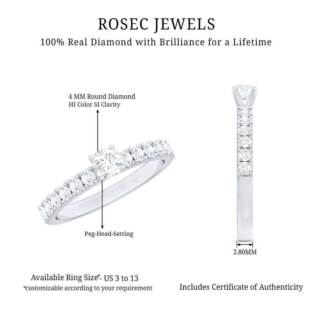 Natural Diamond Promise Ring for Engagement