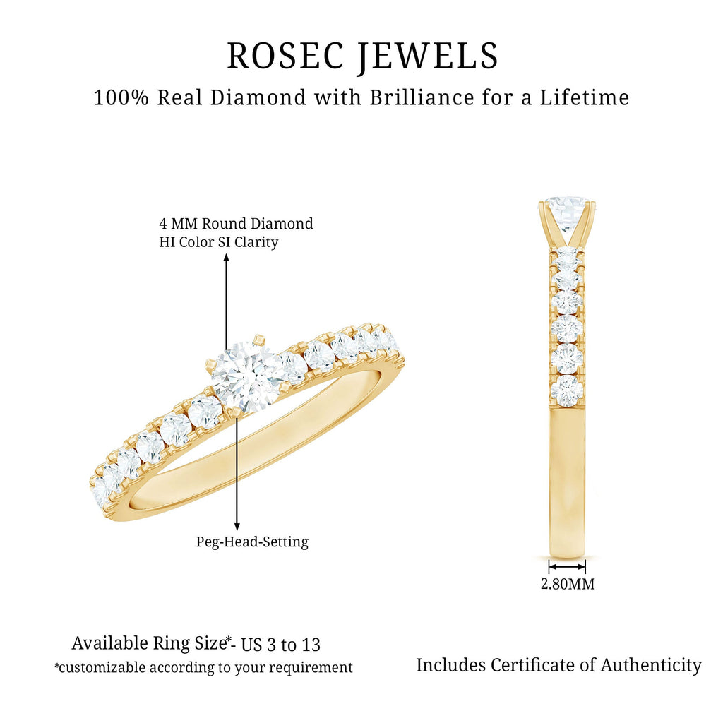 Natural Diamond Promise Ring for Engagement