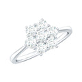 Natural Diamond Flower Cluster Engagement Ring