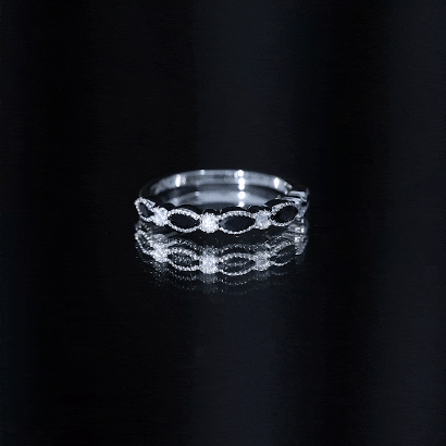 Natural Marquise Cut Black Onyx Half Eternity Band
