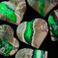 Fluorescent Agate Heart, UV Reactive Stone, Home Decor Accent, Unique Natural Stone Collectible， Home Office Decor