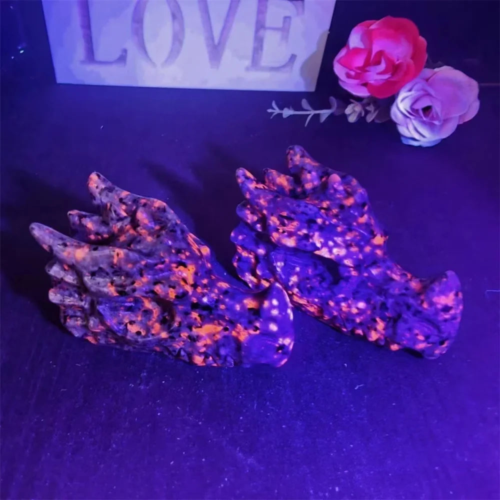Yooperlite Crystal Skulls Carved Dragon Head