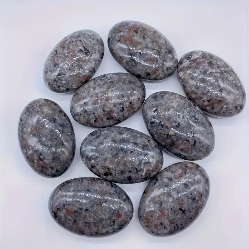 Natural Yooperlite Stone Crystal Palm Rock Flame Stone, UV Light Reactive, Syenite With Fluorescent Sodalite Emberlite Tumble