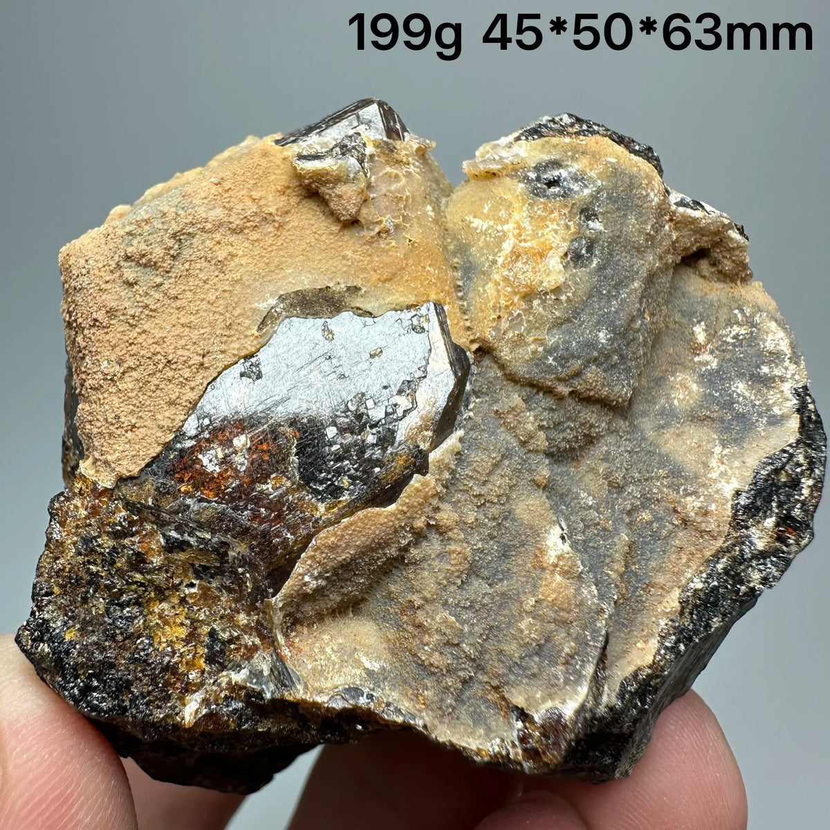 Andradite Garnet Cluster Raw Crystal Mineral Specimen in Calcite Matrix